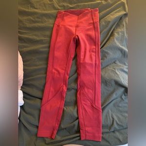 Red lululemon leggings, gently used